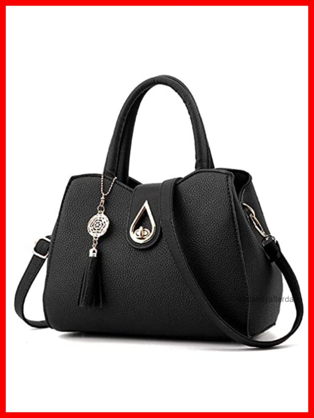PU Leather Satchel Handbag Women Top Handle Purse Shoulder Bag Tote